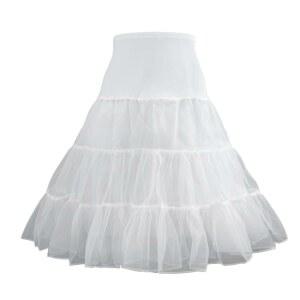 스트프린톨 1950년대 여성 빈티지 페티코트 무릎 하프 툴 크리놀린 슬립. 길이 스커트