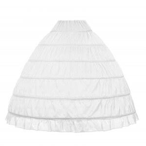 메테메이 풀 A라인 6 후프 바닥 페티코트 슬립 신부 길이 드레스