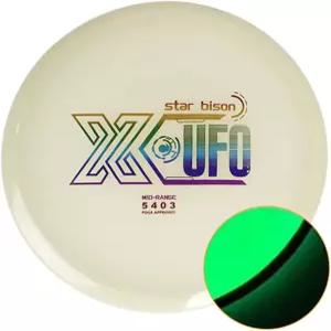X-UFO 미드레인지 디스크 골프 - 글로우 인 더 다크 야외 야간 및 주간 사용 팬을 위해 설계됨