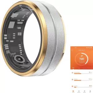 젠제논 피트니스 트래커 스마트 링 스텝 카운터 심박수 혈중 산소 수면 6ATM 방수 롱 배터리 수명 iOS 및