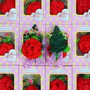 (종류 케이스 C형-50개)어버이날 카네이션 코사지 브로치 조화 C형 50개