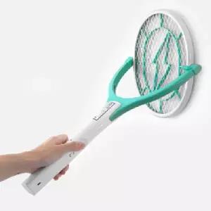 ( )BS 전기 파리채 모기채 90도 회전 건전지형 Sik 002 전자 해충퇴치 벌레 캠핑