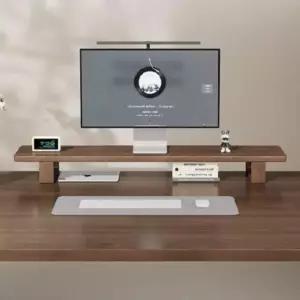 와이드 받침대 긴 모니터 선반 800 1200 듀얼 원목 데스크 책상 랙