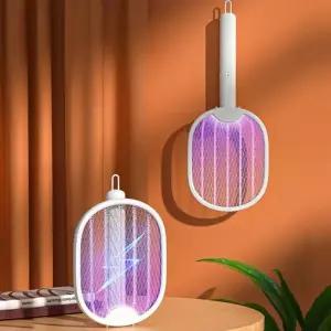 (색상 화이트)파리채 스탠드 C타입 모기채 접이식전기모기채 벌레퇴치 모기