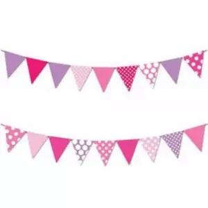 (옵션 핑크)생일 어린이날 백일 파티장식 삼각 가랜드 2.6M