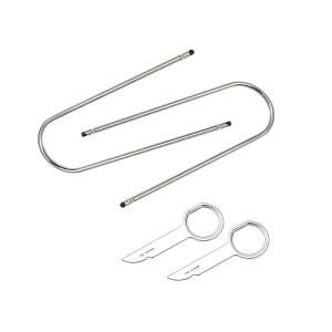 포드, 폭스바겐, 아우디, 메르세데스용 라디오 제거 도구 DVD 4PCS CD 스틸 스테인리스 및 주파수 키 변환기 프라이 오디오 세트, 자동차 키트 U자형 대부분의