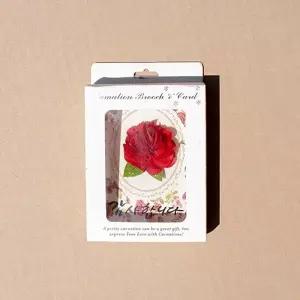 (옵션 본품)어버이날 선물 카네이션 브로치 카드