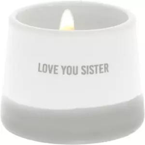 파빌리온 선물 회사 러브 유 자매 2온스 소이 왁스 캔들 청록색 홀더 형제자매 생일 졸업식 감성적인 홈