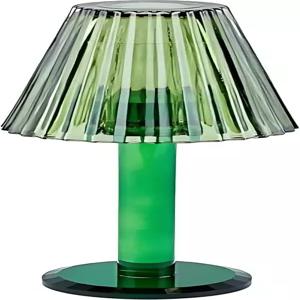 LYA 12인치 크리스탈 유리 캔들 책상 램프 홈 데코 우아한 허리케인 침실 거실 또는 여성용 식탁용 기둥 및