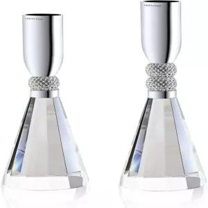 목가적인 시간 양초 홀더 크리스탈 K9 테이블 장식용 헤비 베이스 크리스마스 파티 결혼식 할로윈 2종 세트