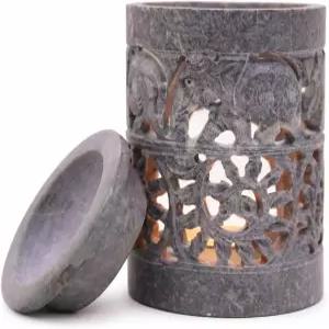 KC 쿨리크래프트 마블 솝스톤 캔들 티 라이트 홀더 아로마 버너 오일 디퓨저 홈 데코용 왁스
