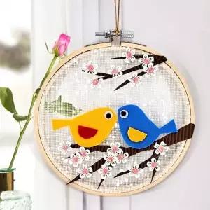 ( )수틀 액자 만들기(1인개별포장) 봄꽃 새 전통