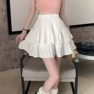 여성 하이웨스트 속바지 미니 캉캉 A라인 봄 가을 허리밴딩 치마 스커트