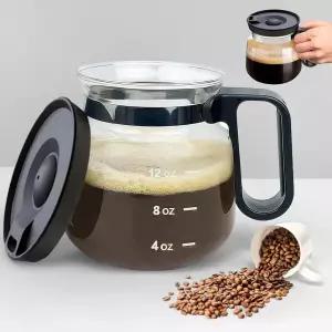 커피 포트 머그잔 누수 방지 뚜껑이 있는 16온스 유리 노벨티 컵 애호가를 위한 이상적인 선물 가정 및