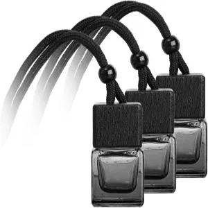 3개의 걸이형 자동차 공기 청정기 빈 디퓨저 병 장식 에센셜 오일 오토 인테리어 홈 오피스 자동 냄새 제거