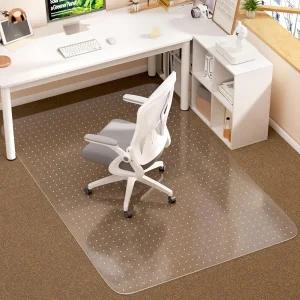 카펫용 사무용 의자 매트 입술이 있는 36인치 x 48인치 투명 책상 로우 파일 헤비 듀티 플라스틱 바닥