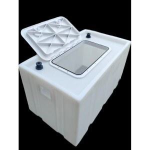 횟집 활어통 수산물 운반통 피싱박스 물고리 튼튼하다 비늘 140l 물고기운반통 운송 투명