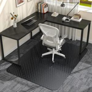 입술이 있는 로우 파일 카펫용 사무용 의자 매트 36인치 x 48인치 투명 플라스틱 헤비 듀티 바닥 보호대