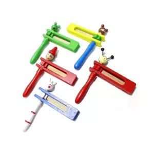 유치원 캐릭터악기 원목라쳇 3개 랜덤 뮤직교실 악기교구