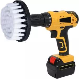 하이프롬 드릴 브러시 카펫 실내 장식 가죽 유리(흰색)용 4인치 파워 부착 소프트 브리스틀 화이트 퀵