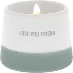 파빌리온 선물 회사 러브 유 프렌드 2온스 소이 왁스 캔들 청록색 홀더 공개 절친 베스티 동료 생일 집들이