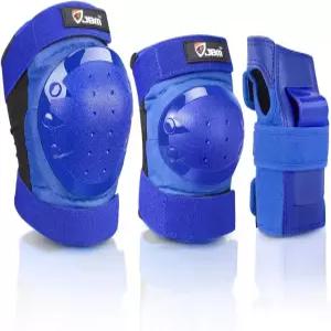 롤러 인라인 스케이팅 스쿠터 스케이트보드를 위한 JBM 성인 및 무릎 보호대 팔꿈치 패드 손목