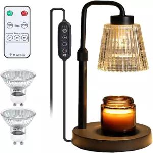리모컨 조절 가능한 높이 타이머 디밍 모나데모 불 없는 양초 워머 병 캔들을 위한 왁스 녹이기 전구 2개