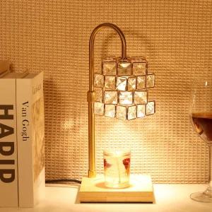 타이머와 디머가 장착된 ACALEPH 캔들 워머 램프 전기 왁스 높이 조절 가능 테이블 조명 모방 크리스탈