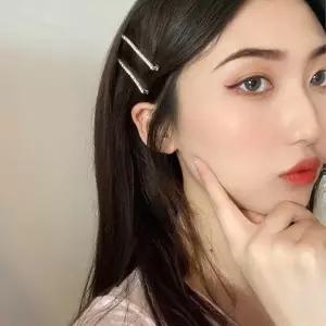 (색상 실버)큐빅 실핀 헤어실핀 앞머리 얇은 옆머리 삔세트 프랑스삔 앞머리핀 반머리핀 바비핀 실삔