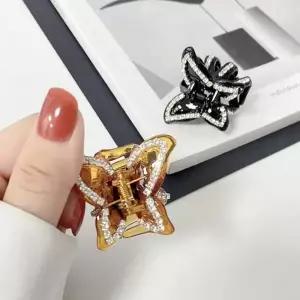 나비 큐빅 집게핀 헤어집게핀 반묶음 올림머리 포인트 파티 헤어핀