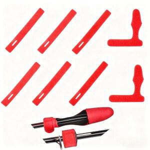 WBLDBB 루어용 낚싯대 묶음 벨트 팁 커버 낚시 로드 상단 부러짐 방지 이삭 끝 보호 벨크로 매듭 밴드 수납 액세서리 낚시용품 고정용 2개 세트