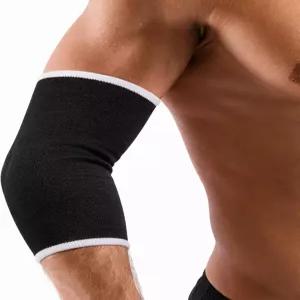 맥코 팔꿈치 압박 슬리브 2팩 블랙 스트레치 니트 원 사이즈 테니스 역도 크로스핏 골프 남녀 공용 운동