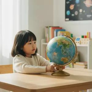 학습용 세계지도 지구본 320-G7 어린이 생일 선물용 교육 교구 지구의 조명 스탠드 별자리 미니 스마트 대