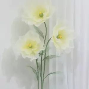 자이언트 실크플라워 대형 세트 촬영 3송이 포토존 핑크그린 장식 투톤 꽃