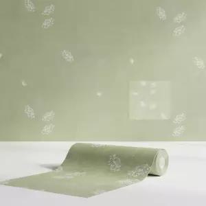 셀프 시공 접착식 단열벽지 10m 올리브 민들레 패턴 폼벽지 시트 포인트 도배지 보온 곰팡이 난방 붙이는재
