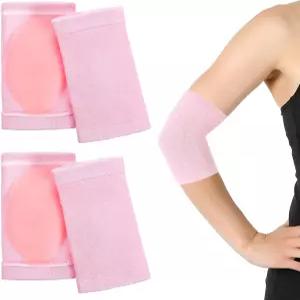 XLiUAX 2쌍 여성용 팔꿈치 보습 슬리브 부드러운 젤 커버 보호 건조한 갈라진 피부 관리를 위한 탄력 있는
