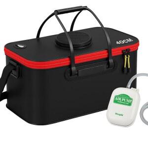 낚시 접이식 쿨러 박스 에어 펌프 포함 바칸 버킷 활용 물 퍼올리기 아웃도어 [병행수입품]