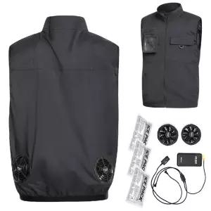 [K2 세이프티] 폭염대비 바디캠포켓 차콜 (아이스팩 배터리포함) 선풍기 바람나오는조끼