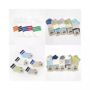 루미나D 남아양말 아동 발목 단목 5켤레세트