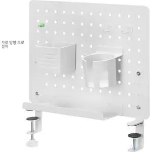 꾹상점3  풀셋 페그 가림막 클램프형 책상 타공판 보드 루미나D 파티션
