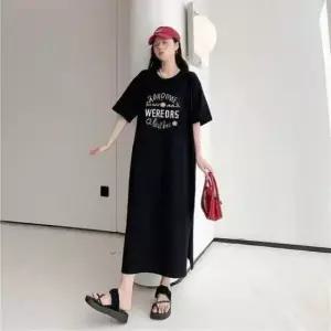 [SBD] 외출복 여름용 반팔 원피스 트임 편안한 대형