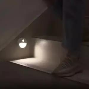 자석무드등 자석조명 동작감지 반달 LED 무선 센서등 웜색