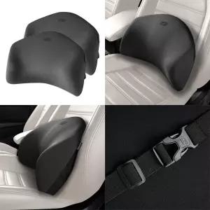 스케처스 메모리폼 허리 보호 쿠션 2개 커버분리 등쿠션 차량설치 인체공학 디자인 등받이