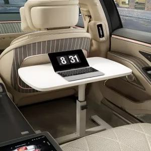 차량용 테이블 조수석 접이식 다용도 거치대 데스크 선반 웜화이트 48 x 24 소형차