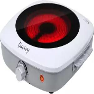 튼튼한 손잡이가 있는 데이비 싱글 버너 핫 플레이트 7.9인치 세라믹 유리 쿡탑 1200W 적외선 조리기 모든