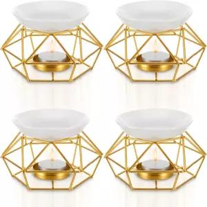 로맨틱 에센셜 오일 버너 블랙 메탈 왁스 멜트 버드 네스트 스타일 청록색 워머 섬세 캔들 홀더 타르트 번