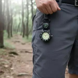 야간 등산 캠핑 축광 카라비너 시계 아연합금 생활방수 블랙스포츠 카리 아웃도어패션