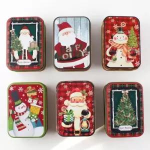 125A] 4500 크리스마스 직사각 틴케이스 (6개세트)