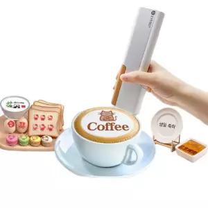 휴대용 프린터 갈색 잉크젯 커피 보조자 카트리지 식빵 라떼아트 카페 기계