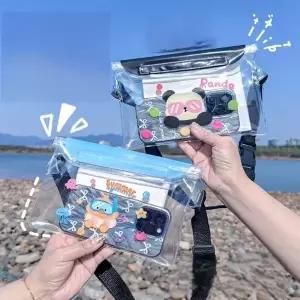 [지앤지]수영장 물놀이 워터밤 핸드폰 방수파우치 pvc 파우치 가방 방수팩 워터파크 터치방수팩